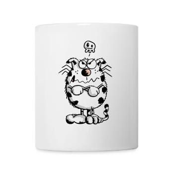 Mies gelaunte Katze - Comic - Skull - Fun - Tasse - Weiß - Vorne