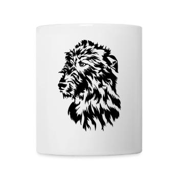 Irish Wolfhound head - Mug - white - Front
