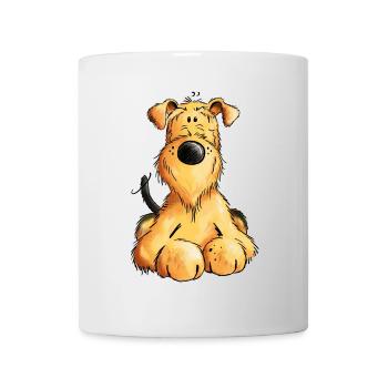 Pfiffiger Airedale Terrier - Welsh Terrier - Hund - Tasse - Weiß - Vorne