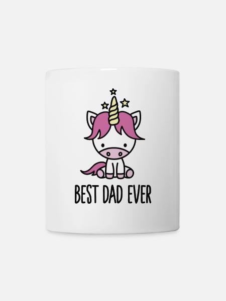 Best dad ever - cute unicorn - Tasse - Weiß