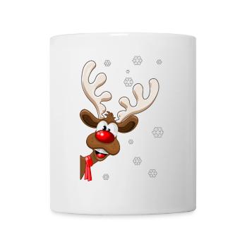 christmas reindeer rudolph - christmas reindeer - Mug - white - Front