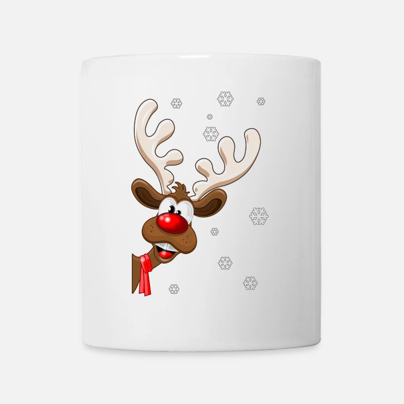 renne de noël rudolph - renne de noël - Mug blanc - blanc