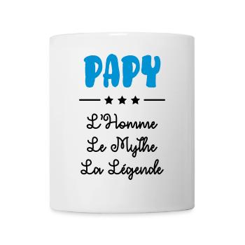 Papy Papi Grand-Père Retraite famille - Mug blanc - blanc - Devant