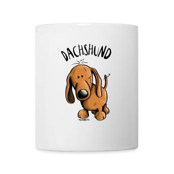 Drolliger Dachshund - Dackel - Teckel - Tasse - Weiß - Vorne