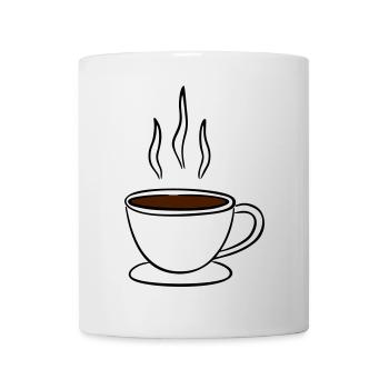 Kaffee - Tasse - Weiß - Vorne