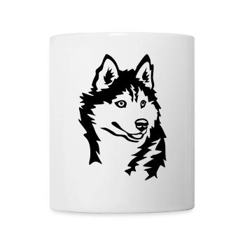 Tête de Husky - Mug blanc - blanc - Devant