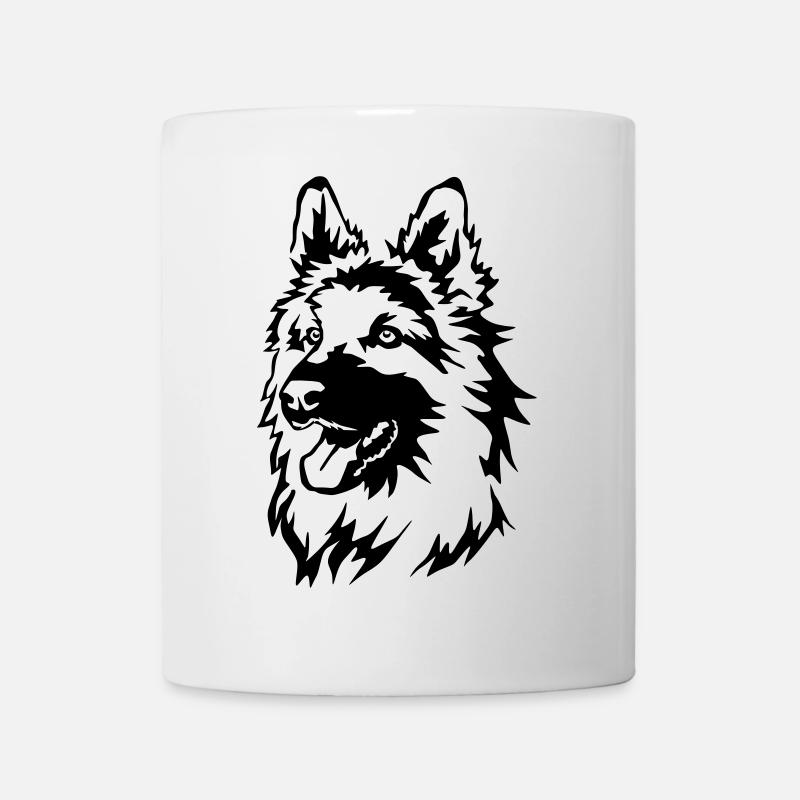 German shepherd head - Mug - white