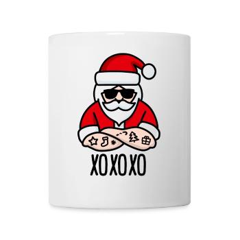 xoxoxo xoxo xo ho câlins et bisous père Noël - Mug blanc - blanc - Devant