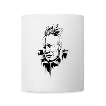 Indian Indian Chief Tattoo Symbol Sketch - Mug - white - Front