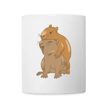 Hug of capybara babies - Mug - white - Front