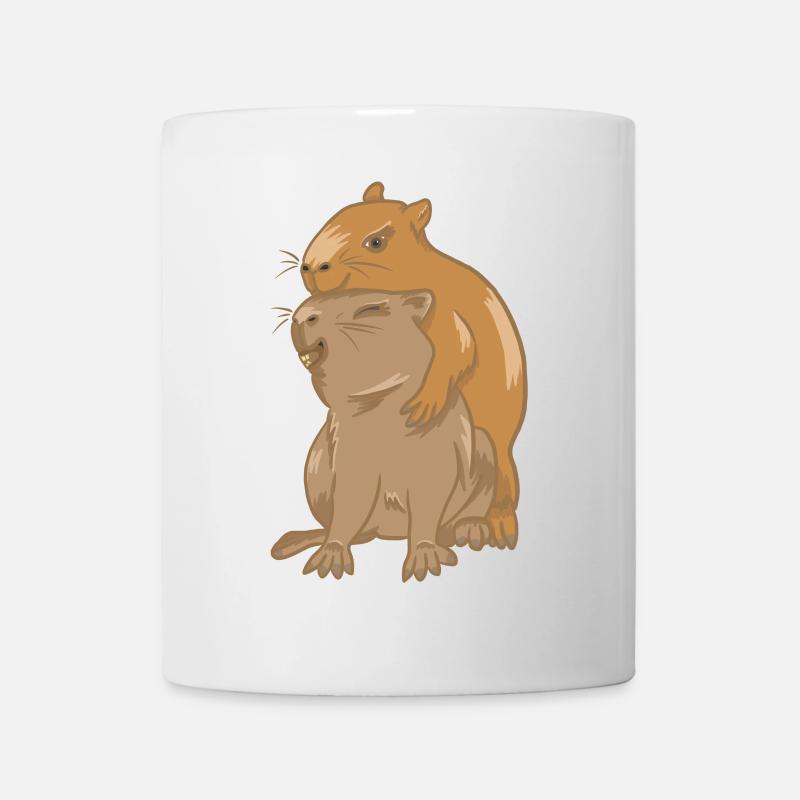 Câlin de bébés capybara - Mug blanc - blanc