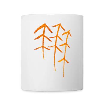 Runes de sapin / Symbole de la forêt - Mug blanc - blanc - Devant