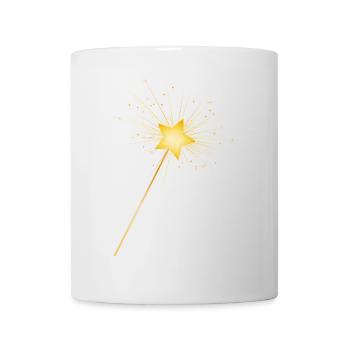 golden star magic wand for fairies to conjure - Mug - white - Front