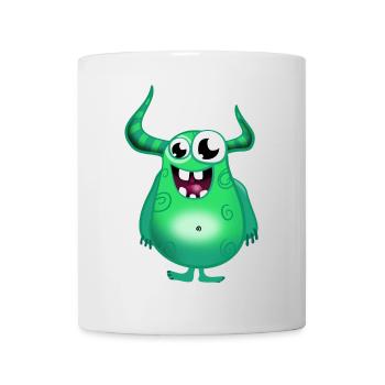 Monster gruen - Tasse - Weiß - Vorne