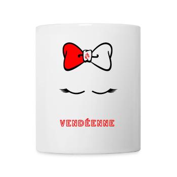 Noeud papillon Vendéenne emblème - Mug blanc - blanc - Devant