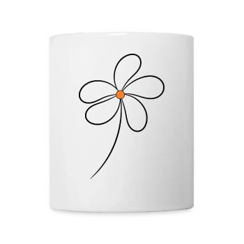 BLUME. BLUME. NATUR. ÖKOLOGIE. HAPPINESS. ZEN. - Tasse - Weiß - Vorne