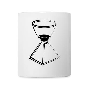 sand-glasses hourglass icon logo icon draw - Mug - white - Front