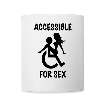 Cet utilisateur de fauteuil roulant est accessible pour le sexe * - Mug blanc - blanc - Devant