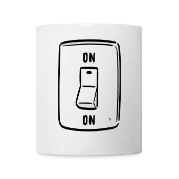 Switch ON Cool Humor Funny Motivation - Mug - white - Front