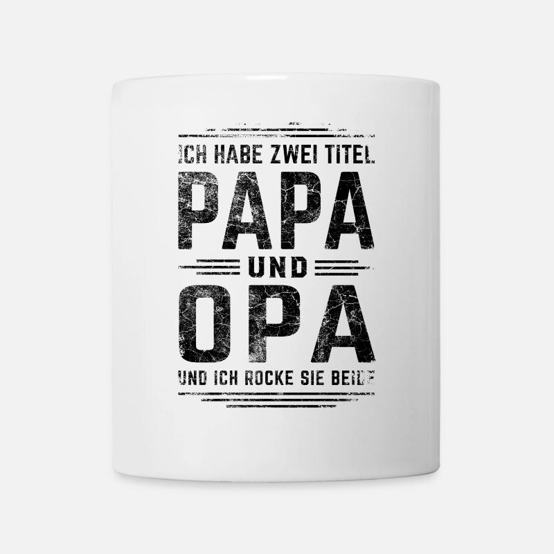 Papa und Opa - ich rocke sie beide - Tasse - Weiß