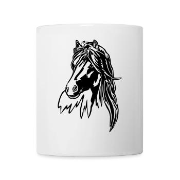 Tête de cheval - Mug blanc - blanc - Devant