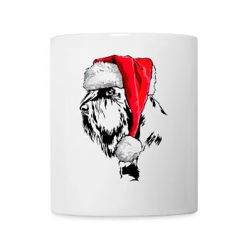 Santa GIANT SCHNAUZER Chiens de Noël Wilsigns - Mug blanc - blanc - Devant