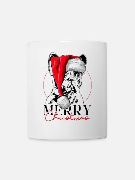 Santa FRANZÖSISCHE BULLDOGGE Christmas Wilsigns - Tasse - Weiß