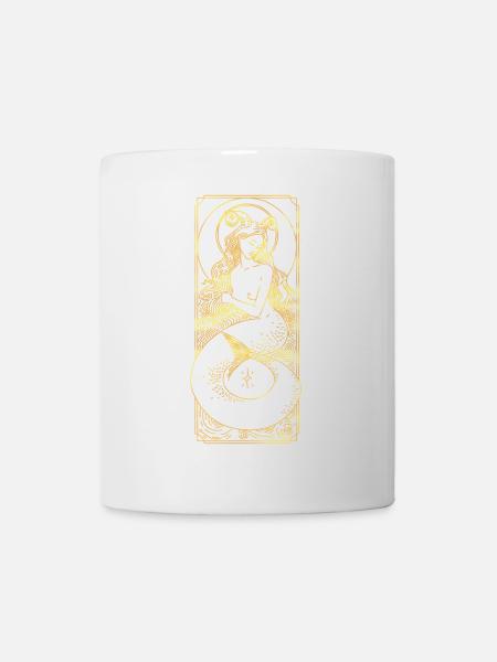 Sternzeichen - Steinbock - Linie - gold - Tasse - Weiß