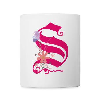 Buchstabe S - Tasse - Weiß - Vorne