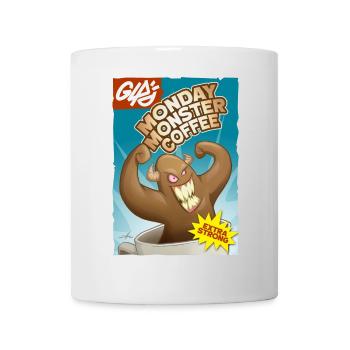 GLAD mondayMonsterCoffee - Tasse - Weiß - Vorne