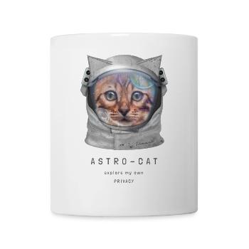 Astro cat Space cat Astronaut cat Katze im Weltall - Tasse - Weiß - Vorne