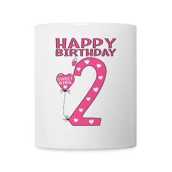 2. Happy Birthday Girl Maikäfer - Tasse - Weiß - Vorne
