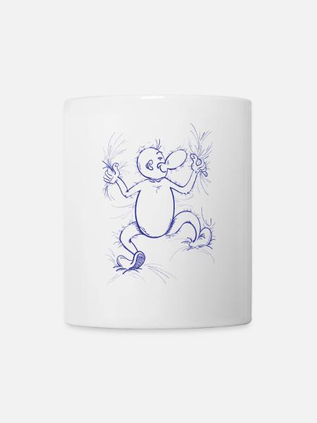 Gros câlin | Tarin homme - Bleu - Mug blanc - blanc