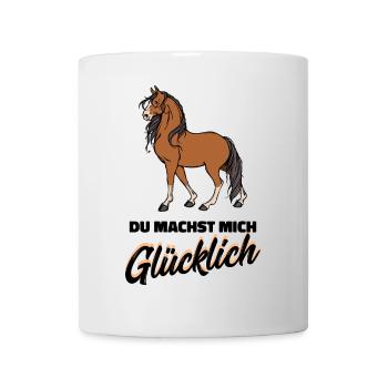 Pferde Statement Galopp Pferdefan Islandpferde - Tasse - Weiß - Vorne