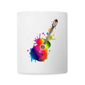 Acoustic Guitars Graffiti in Rainbow Colors - Mug - white - Front