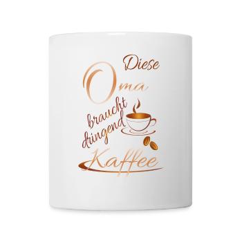 Grand-mère a désespérément besoin de café - Mug blanc - blanc - Devant