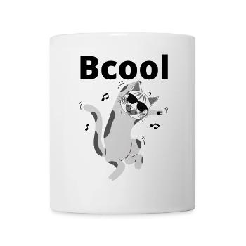Groovy Grey Cat in Sunglasses - Mug - white - Front