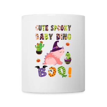 Mignon Spooky Baby Dino Halloween Boo 4 - Mug blanc - blanc - Devant