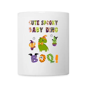 Mignon Spooky Baby Dino Halloween Boo 1 - Mug blanc - blanc - Devant