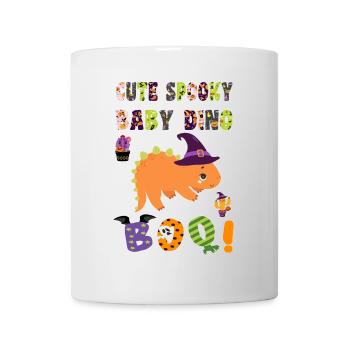 Mignon Spooky Baby Dino Halloween Boo 5 - Mug blanc - blanc - Devant