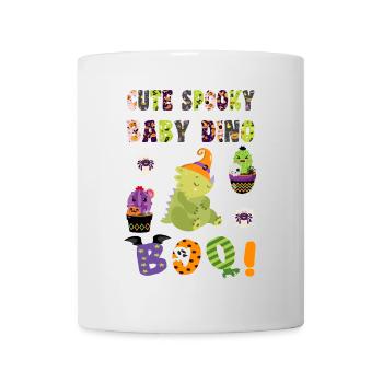 Mignon Spooky Baby Dino Halloween Boo 3 - Mug blanc - blanc - Devant