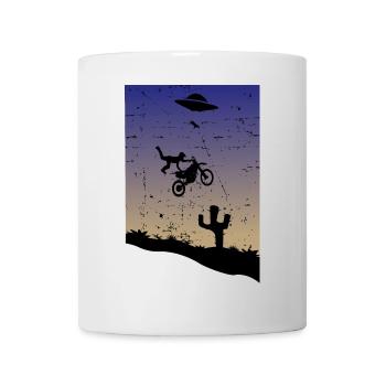 Motocross Stunt - Tasse - Weiß - Vorne