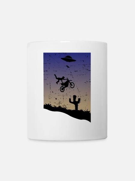 Motocross Stunt - Tasse - Weiß