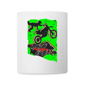 Motocross Stunt - Tasse - Weiß - Vorne