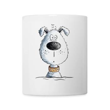 Happy Dog I Funny Dog Motif I Dog Head - Mug blanc - blanc - Devant