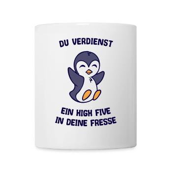 Vogel Tier Humorvoll Pinguin Statement Arktis - Tasse - Weiß - Vorne