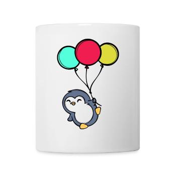 Luftballon Süß Pinguin Teir Vogel Zoo - Tasse - Weiß - Vorne