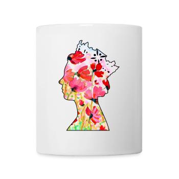 Silhouette de reine - Mug blanc - blanc - Devant