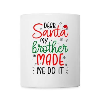 Santa Brother gemacht - Tasse - Weiß - Vorne