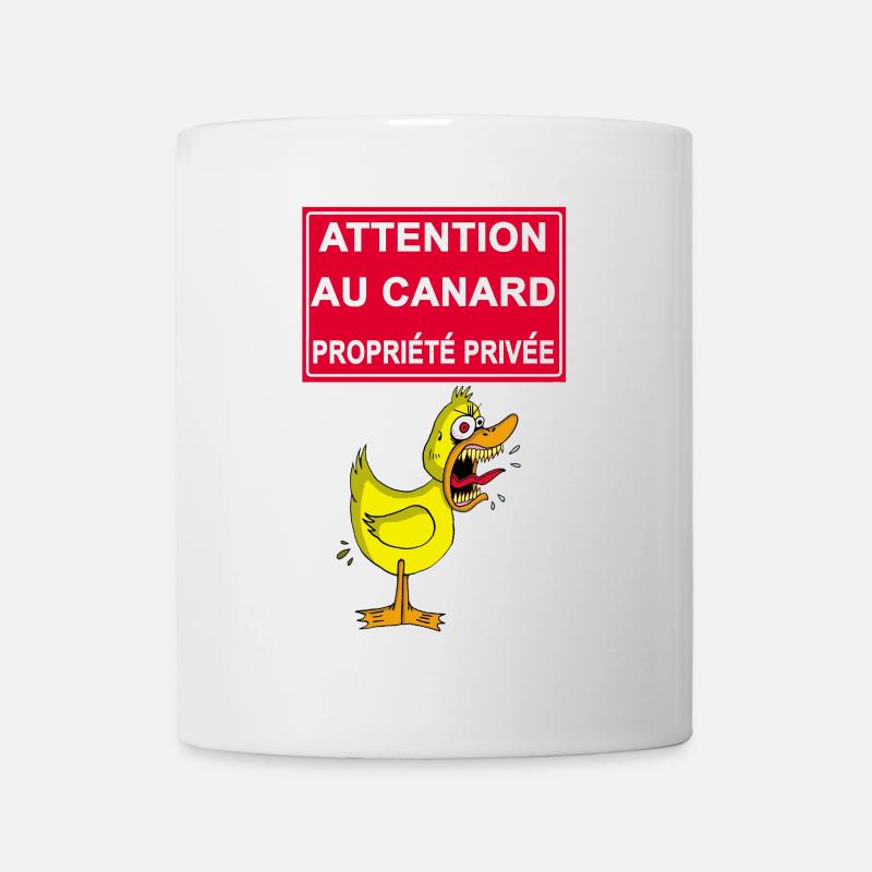 Attention au canard jaune - Mug blanc - blanc